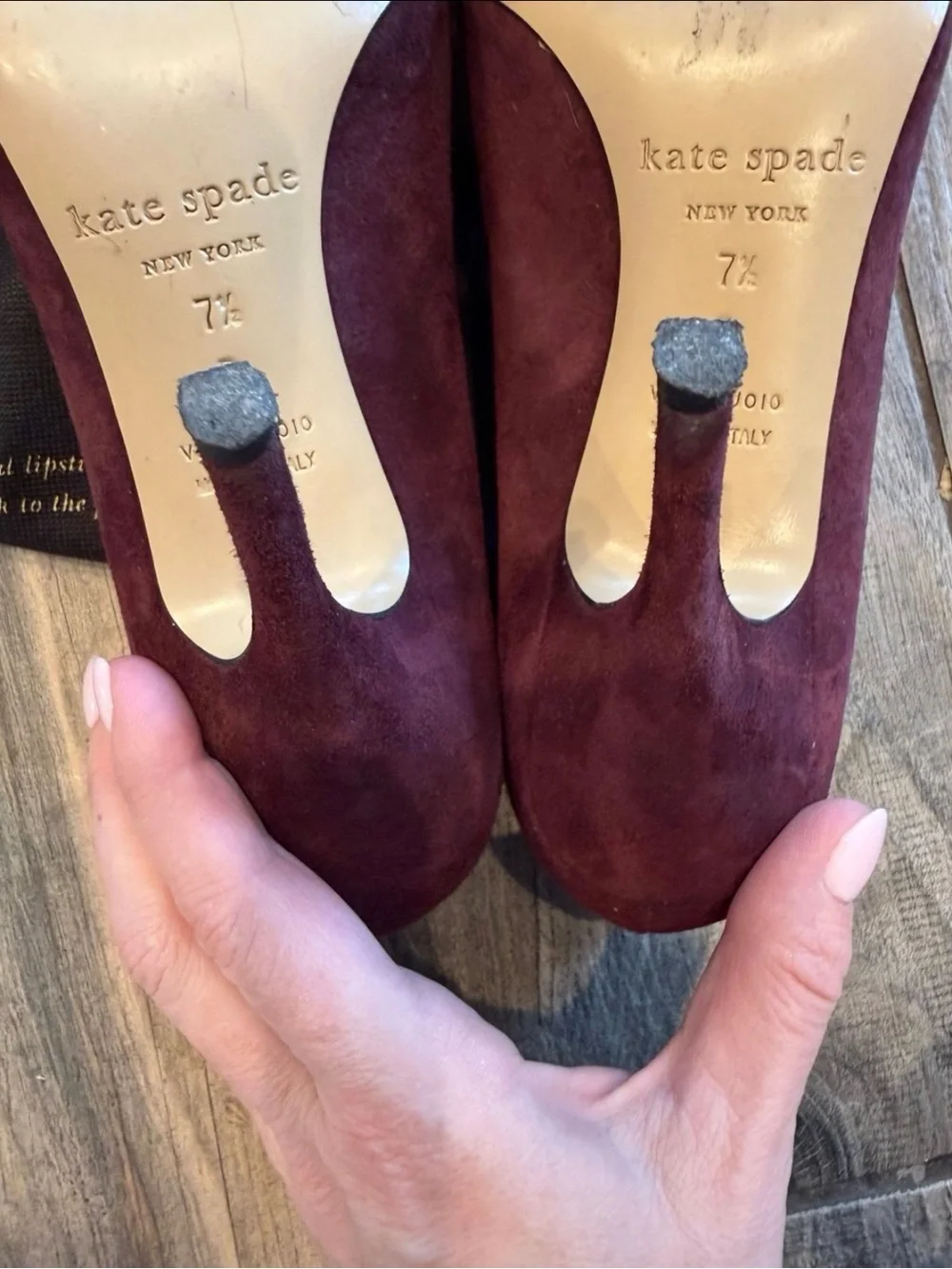 kate spade Burgundy Suede Pointed-Toe Stiletto Pumps